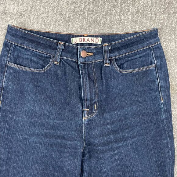 J Brand Mary Richards Four Way Stretch Dark Wash High Rise Flare Bootcut Blue 29 - Picture 3 of 6